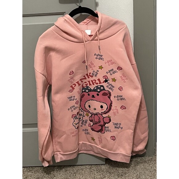 Sanrio Tops - Jinliang Tengda X Sanrio Hello Kitty Soft Hoodie Jacket Size 2 Medium Pink Girl